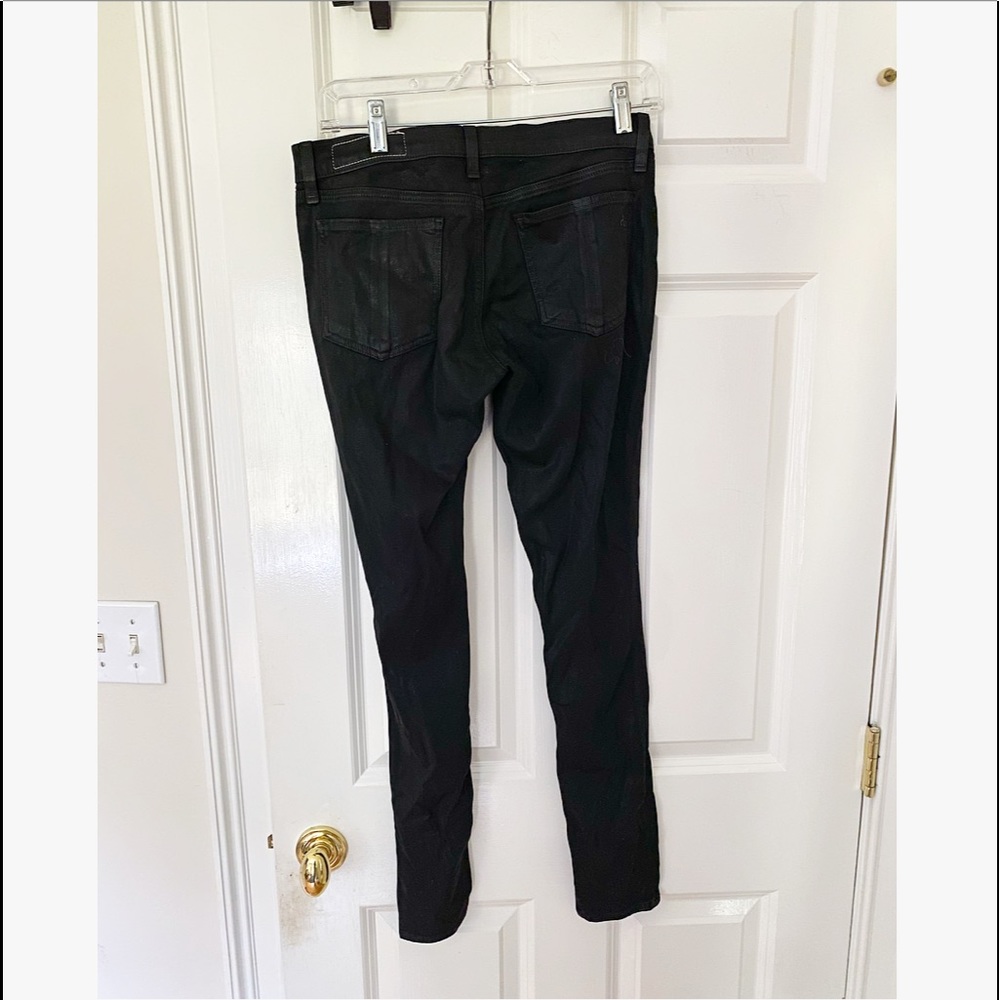 RAG & BONE The Legging in Coated Black - Picture 4 of 7